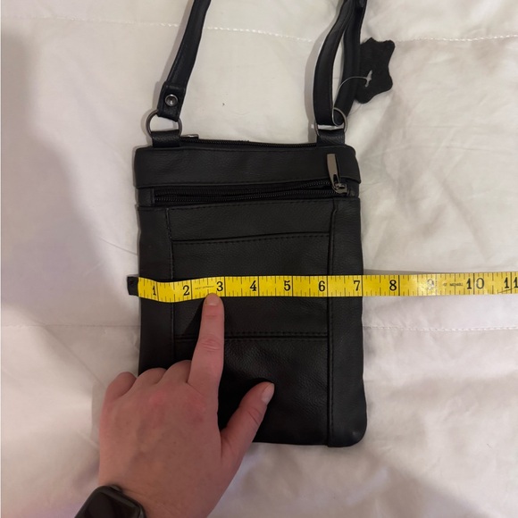 NWOT Black leather crossbody - Picture 5 of 8